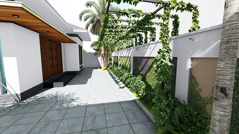 Thiết kế nhà phố có sân vườn