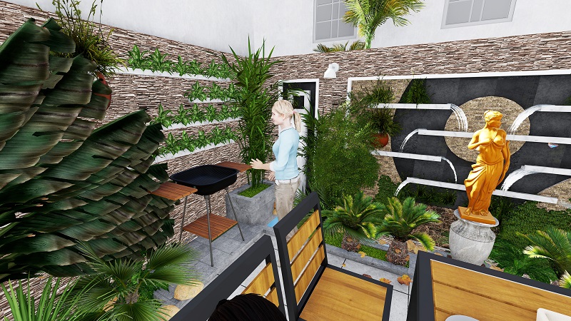 Thiết kế nhà phố có sân vườn