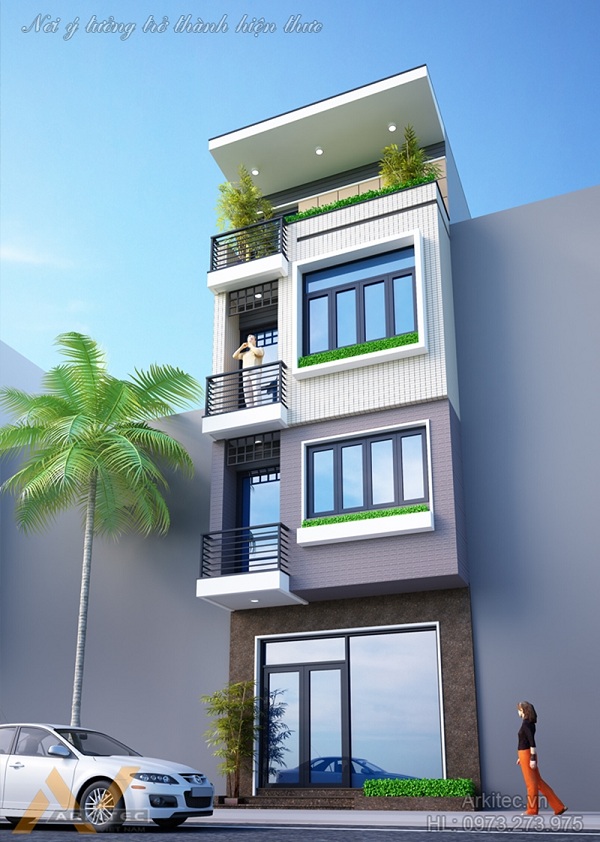 Thiết kế nhà phố hiện đại