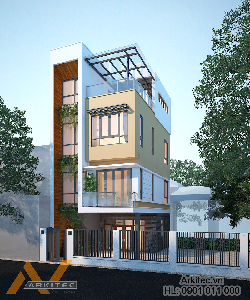 Thiết kế thi công nhà phố hiện đại