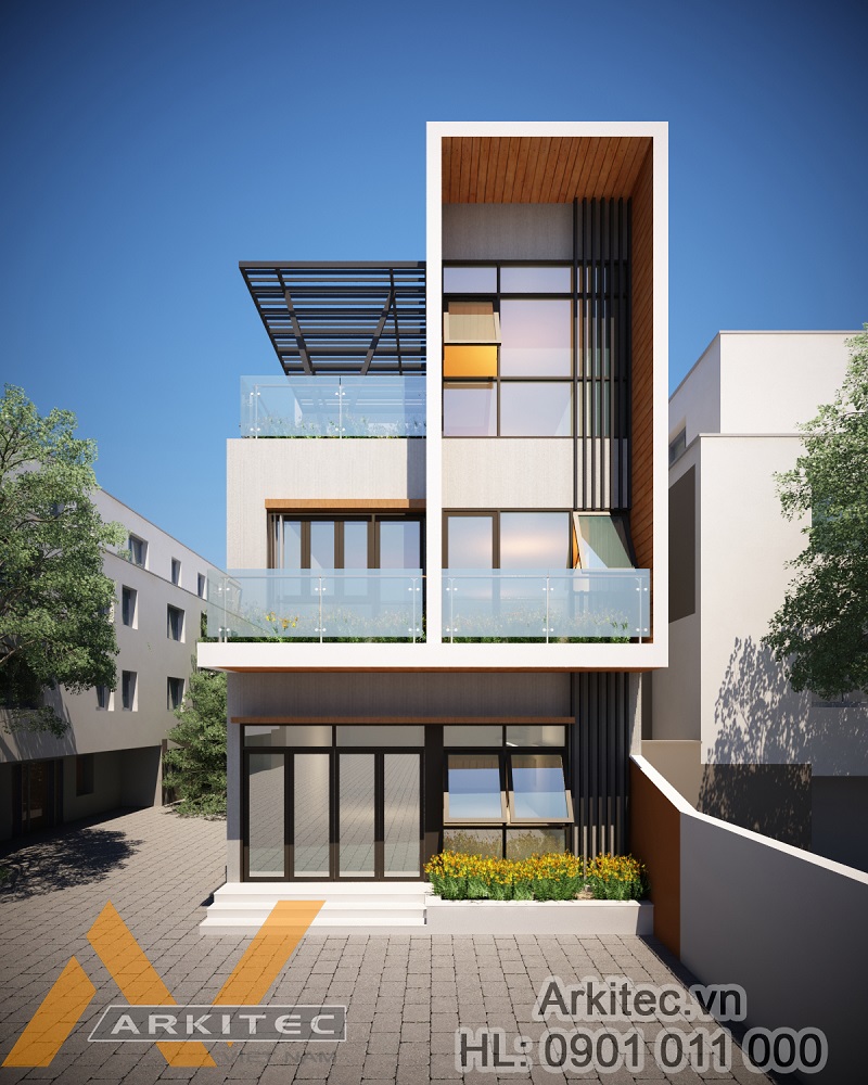 Thiết kế thi công nhà phố hiện đại