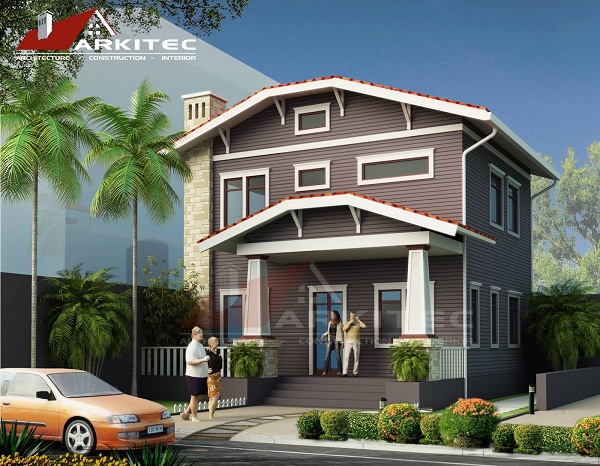Thiết kế nhà phố 2 tầng 