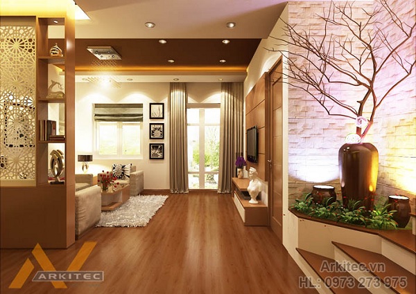 Thiết kế nhà phố 2 tầng 
