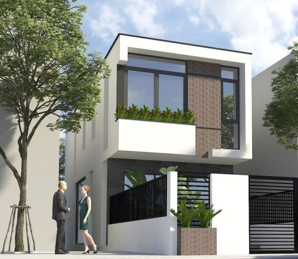 Mẫu thiết kế nhà phố 2 tầng giá rẻ 