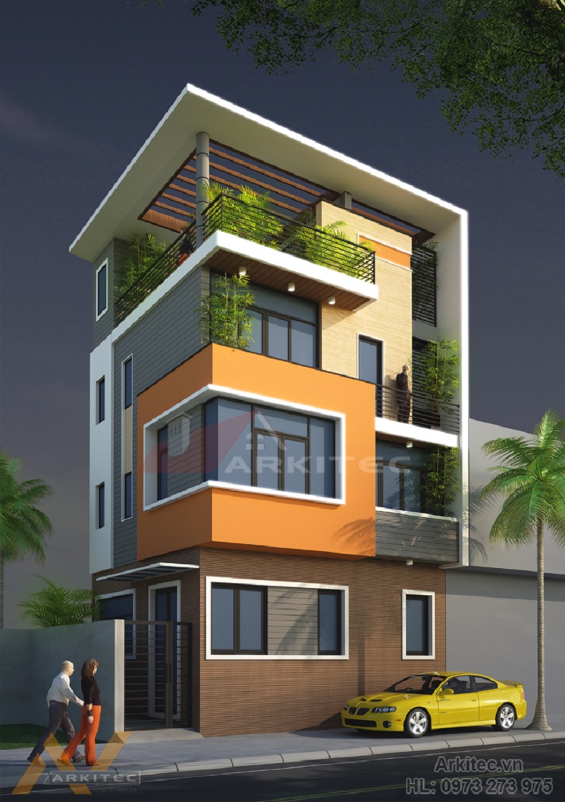 Thiết kế nhà phố Thái Nguyên 