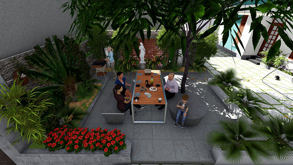 Thiết kế sân vườn biệt thự