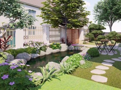 Thiết kế thi công sân vườn biệt thự tạo nên giá trị thẩm mỹ đẳng cấp